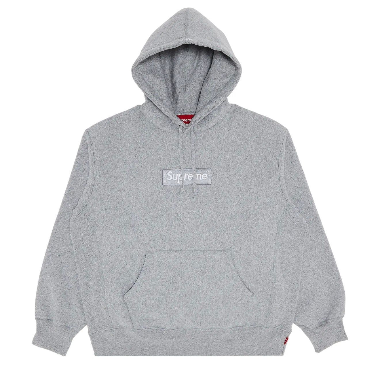 Supreme Box Logo Hooded Sweatshirt Grey