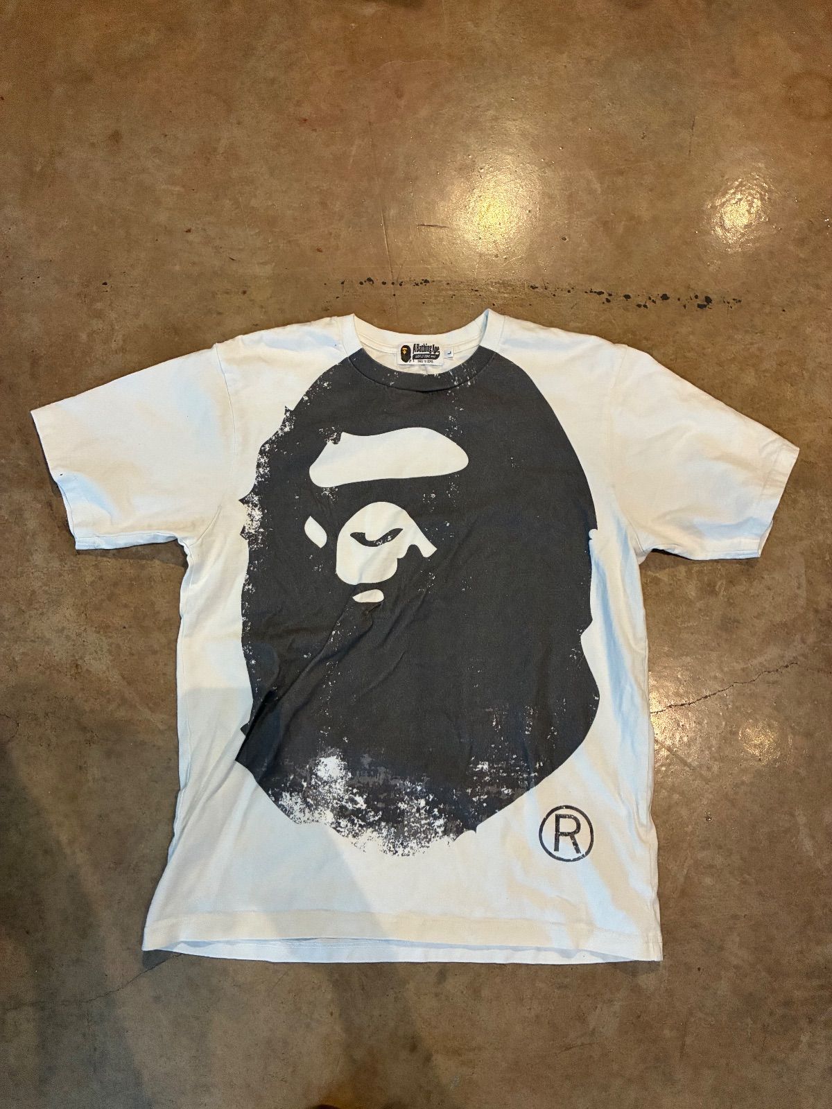 WORN BAPE White Tee - Used/Worn