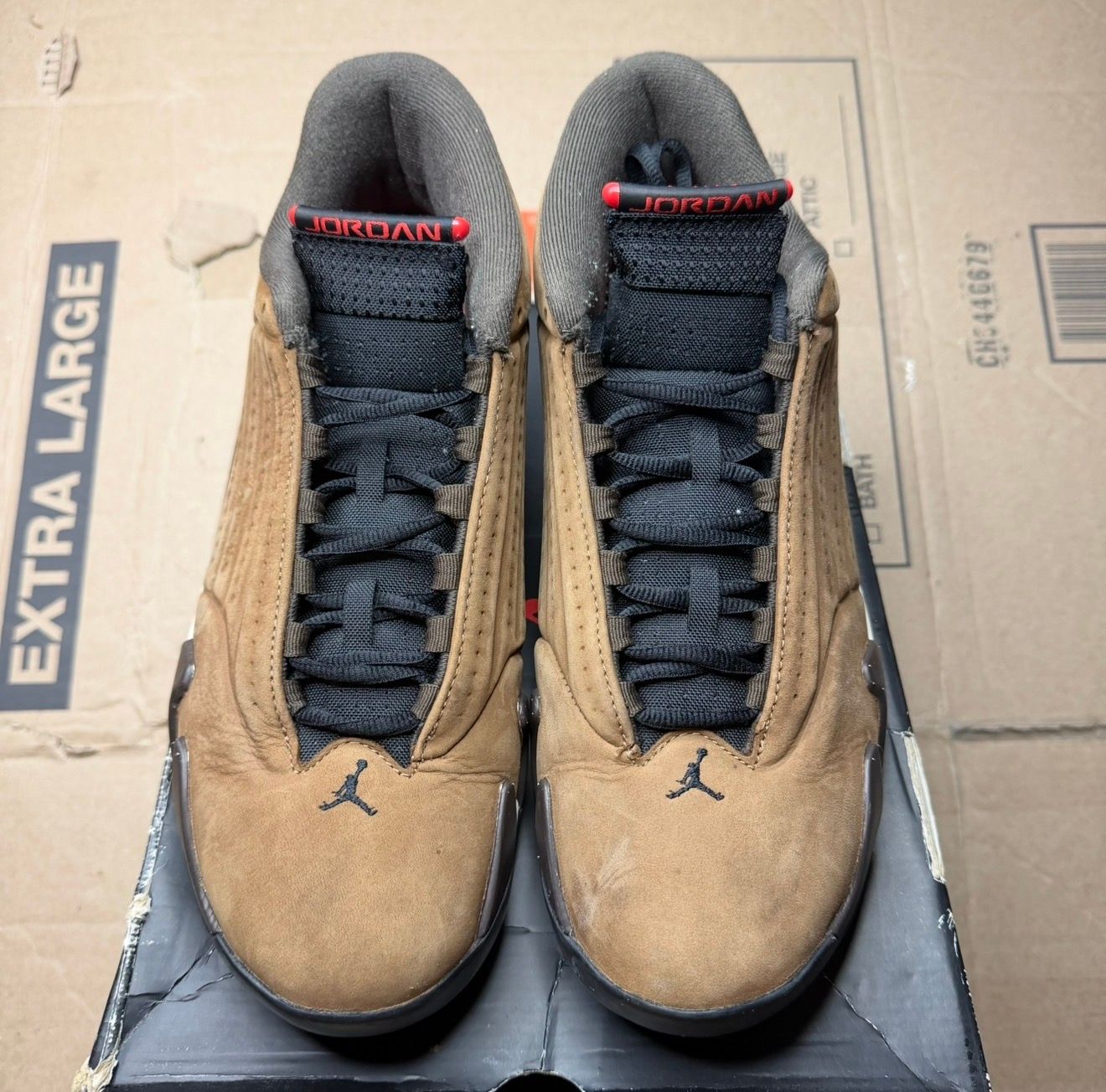 WORN JORDAN 14 "WINTERIZED BROWN" - Used/Worn