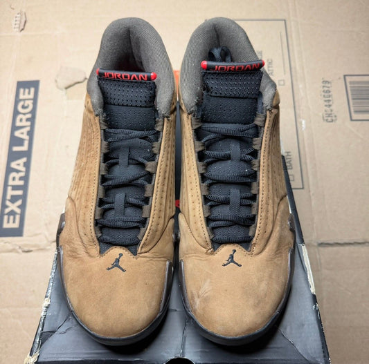 WORN JORDAN 14 "WINTERIZED BROWN" - Used/Worn