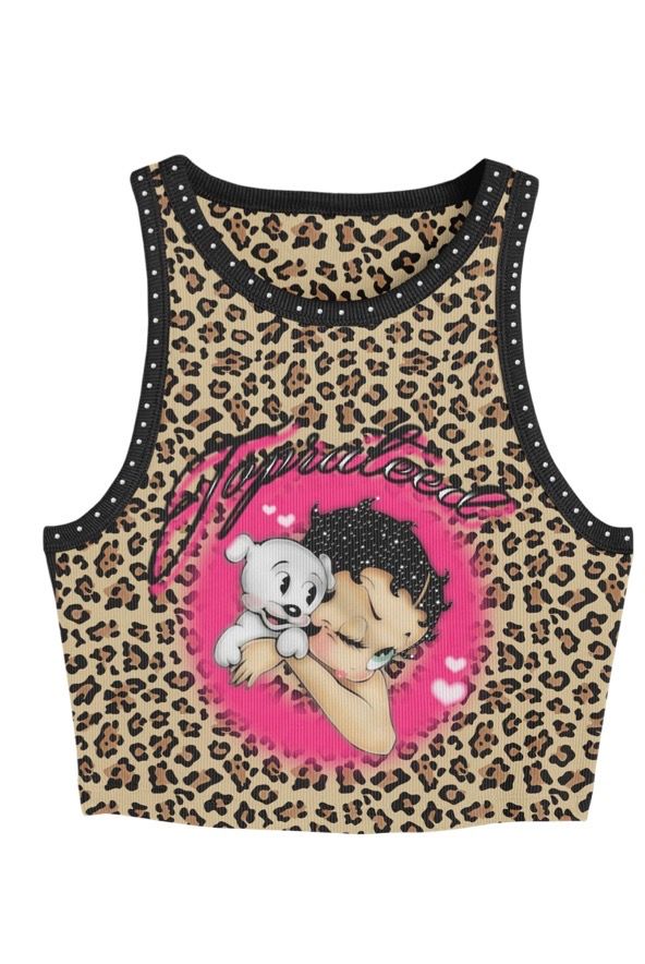 TR CHEETAH BROWN CROPTOP