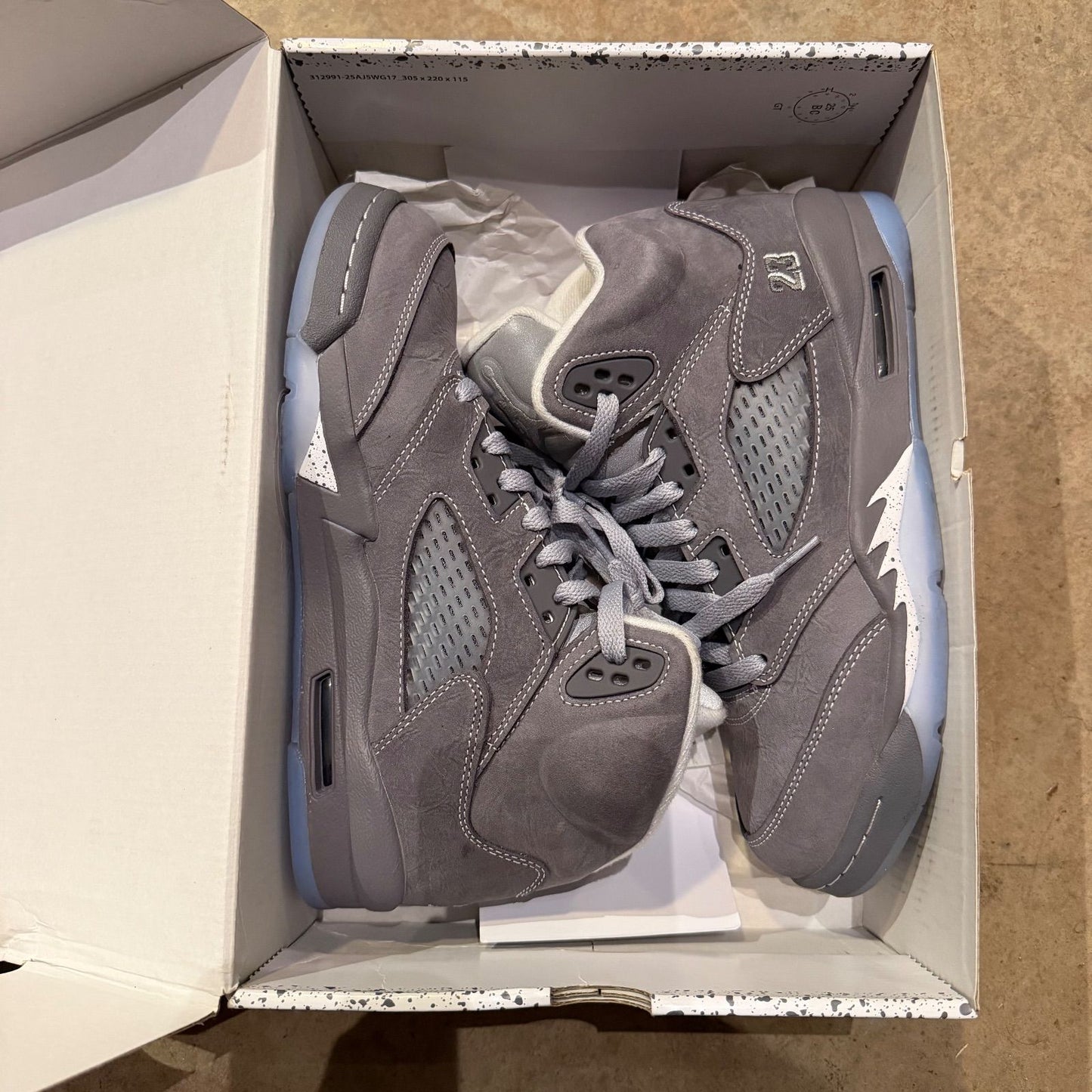 WORN JORDAN 5 "Wolf Grey" - Used/Worn