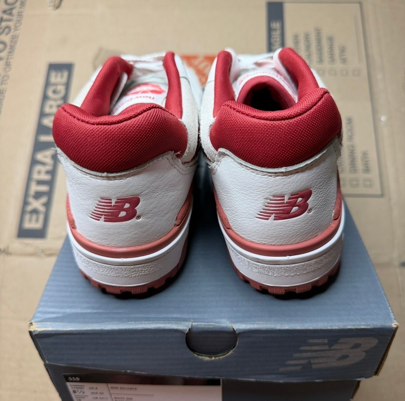 WORN NEW BALANCE "WHITE BRICK RED" - Used/Worn