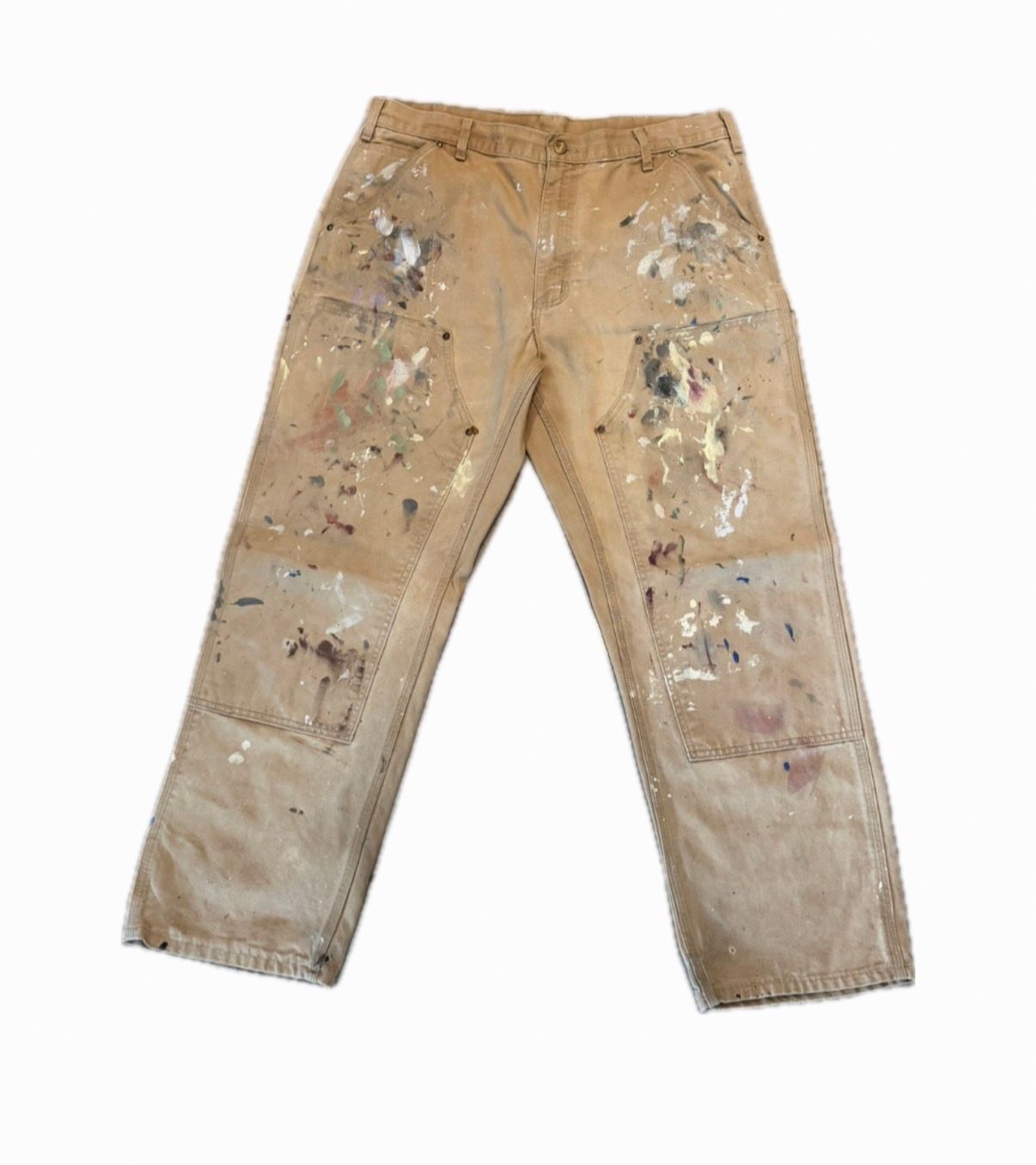 Carhartt Splatter B01 BRN Double Knee Pants