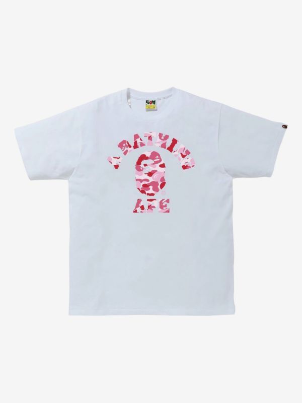 BAPE ABC Camo College Tee whit/pink