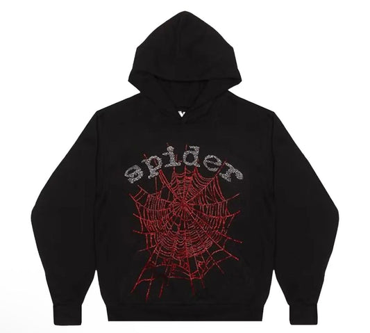 SP5DER OG Rhinestone Black Hoodie