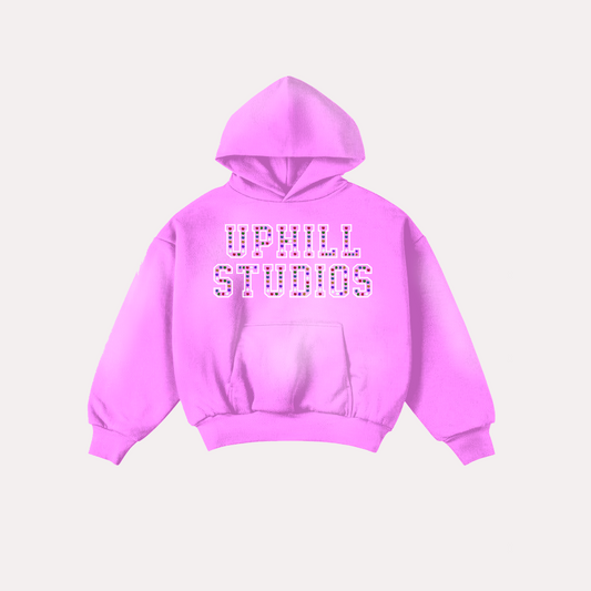 UH PINK RHINESTONE HOODIE