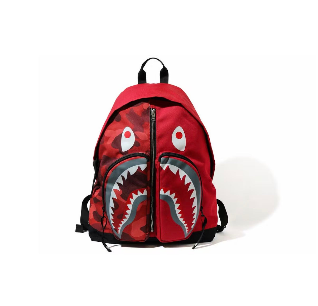 BAPE RED CAMO SHARK BACKPACK
