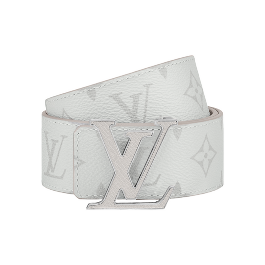WHITE LV INITIALS REVERSIBLE BELT