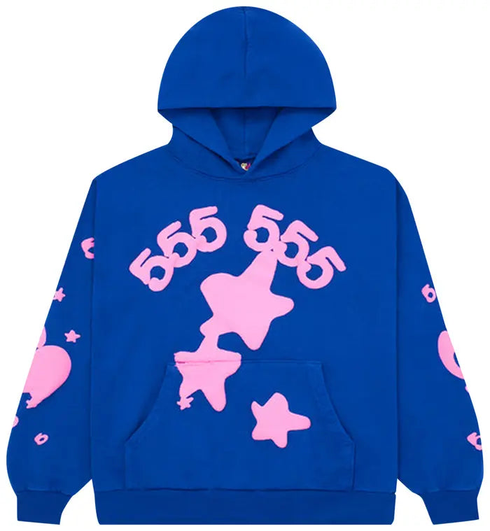 SP5DER BLUE HOODIE