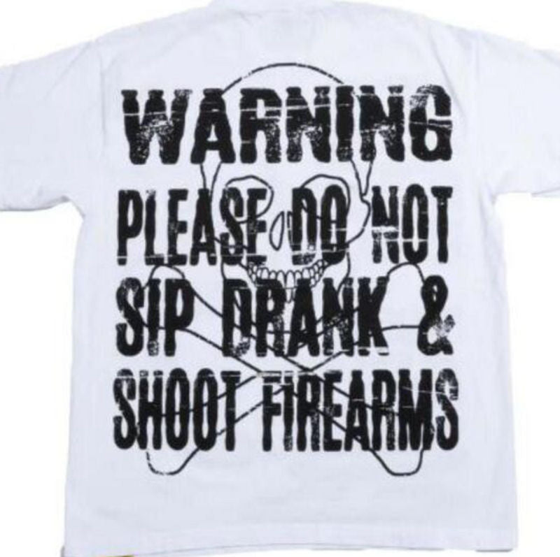 Cough Syrup Warning Tee White