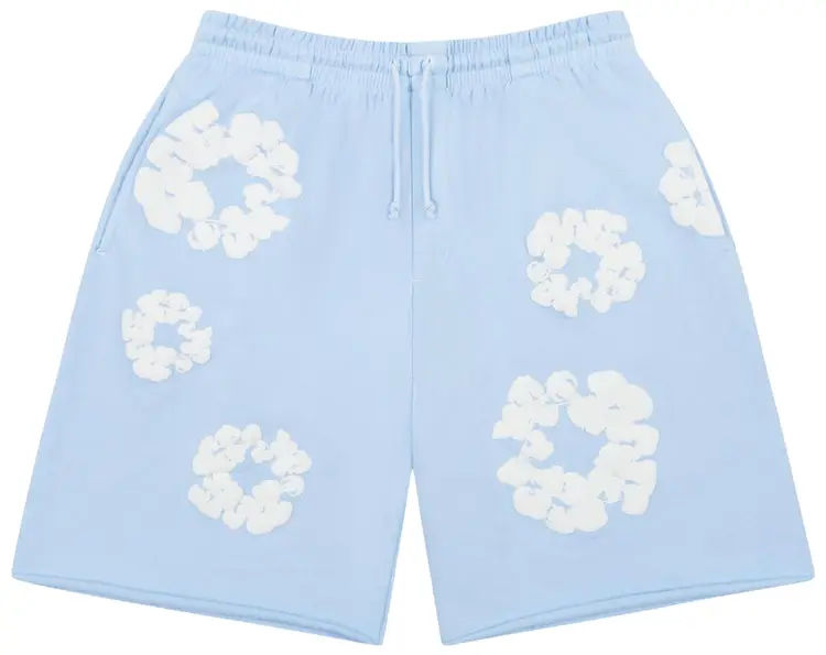 Denim Tears Cotton Wreath Light Blue Sweatshorts