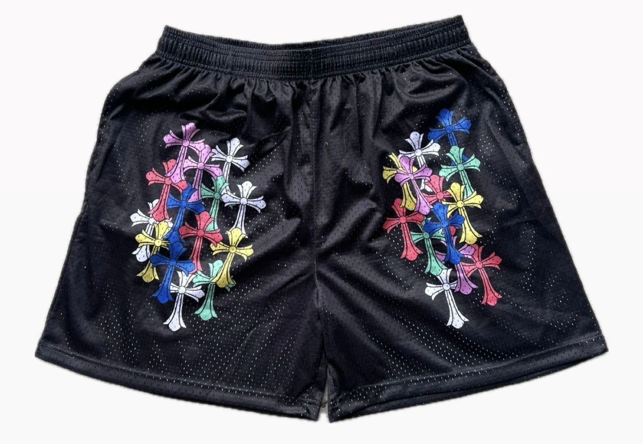 Black Crosses Gym Shorts