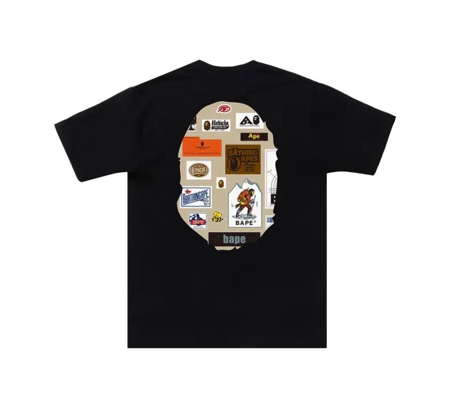 BAPE Multi Label Big Ape Head Tee