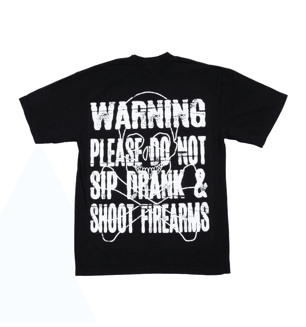 Cough Syrup Warning Tee Black