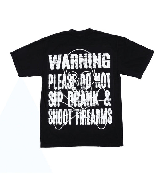 Cough Syrup Warning Tee Black
