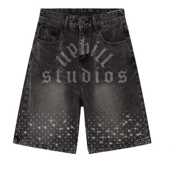 UHS BLACK DENIM SHORTS