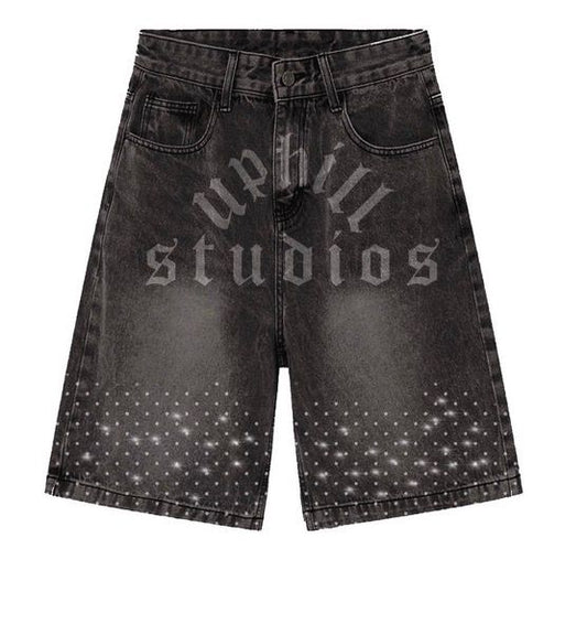 UHS BLACK DENIM SHORTS