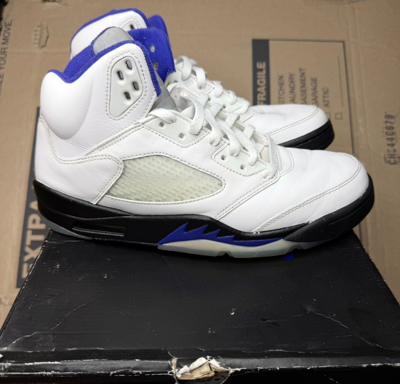 WORN JORDAN 5 "DARK CONCORD" - Used/Worn