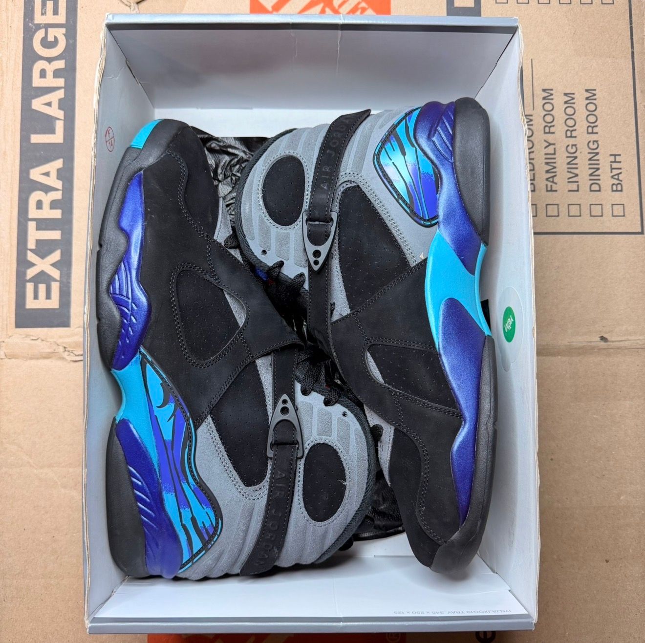 WORN JORDAN 8 "AQUA" - Used/Worn