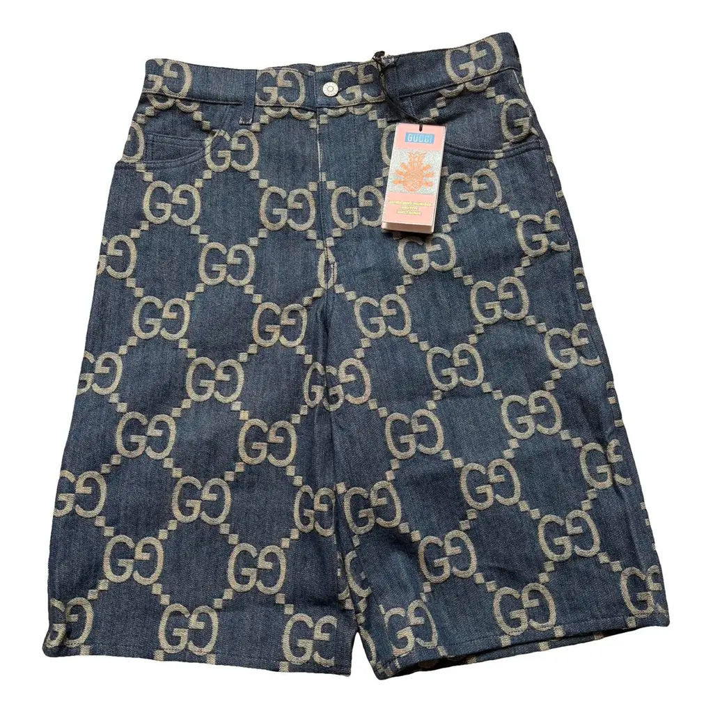 Gucci Logo Denim Shorts