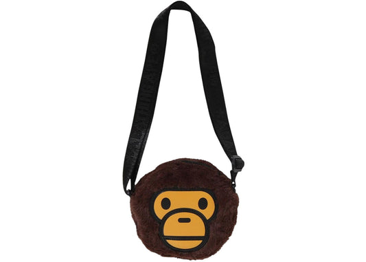 BAPE Baby Milo Boa Shoulder Bag Brown