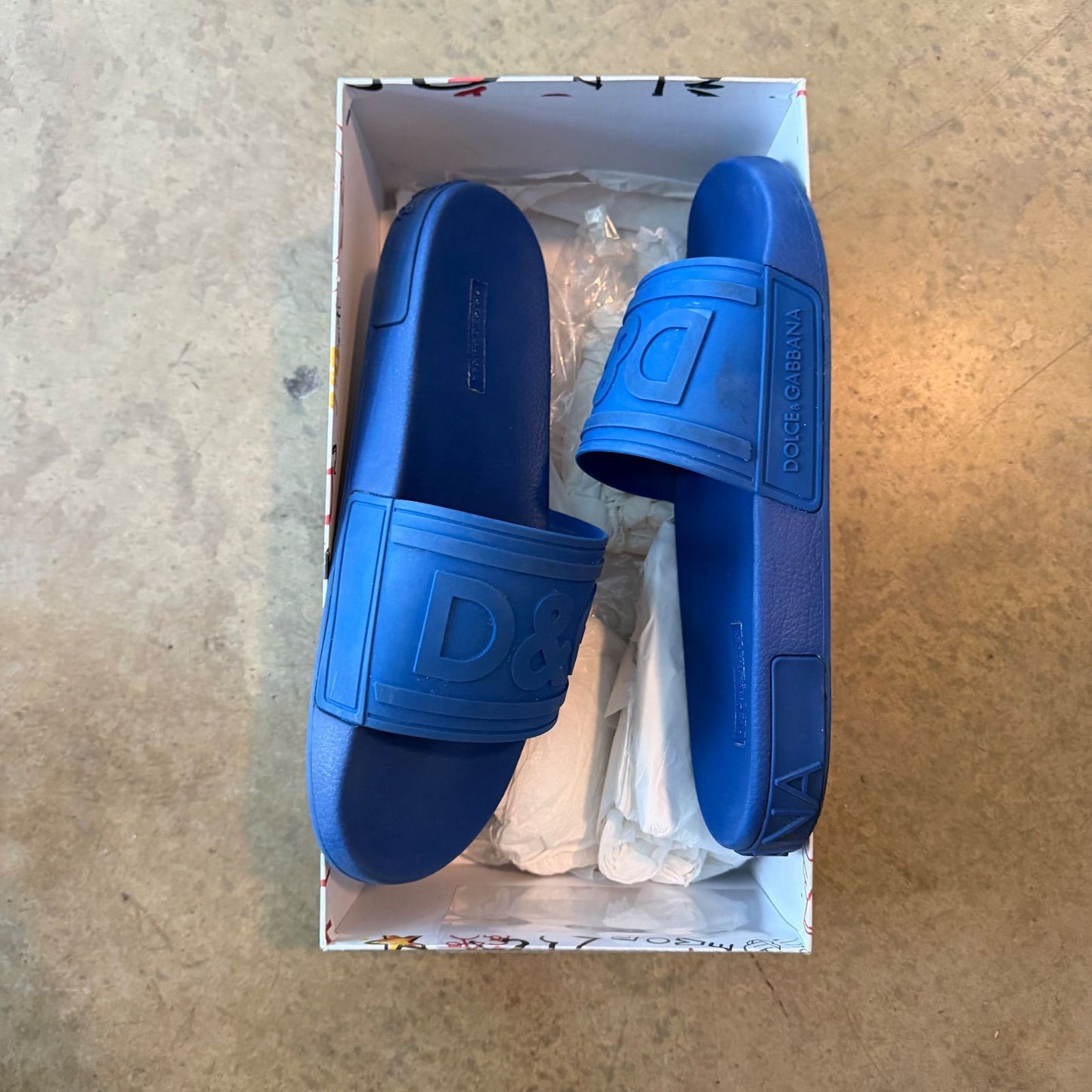 WORN Dodge gabana slides - Used/Worn