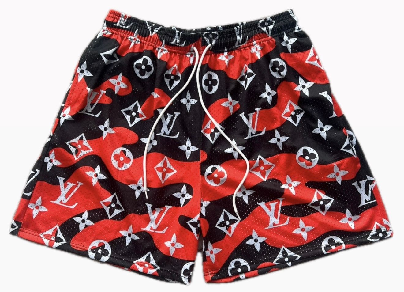Red/Black LV Gym Shorts