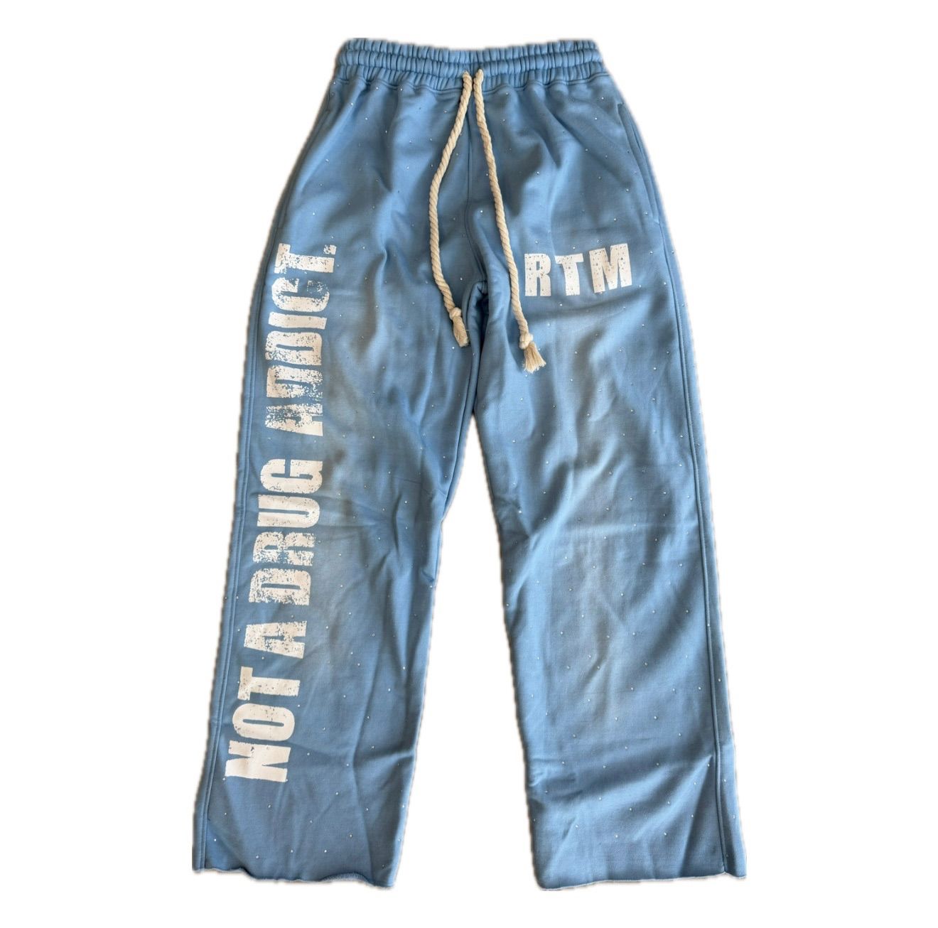 NOT A DR*G ADDICT BLUE PANTS