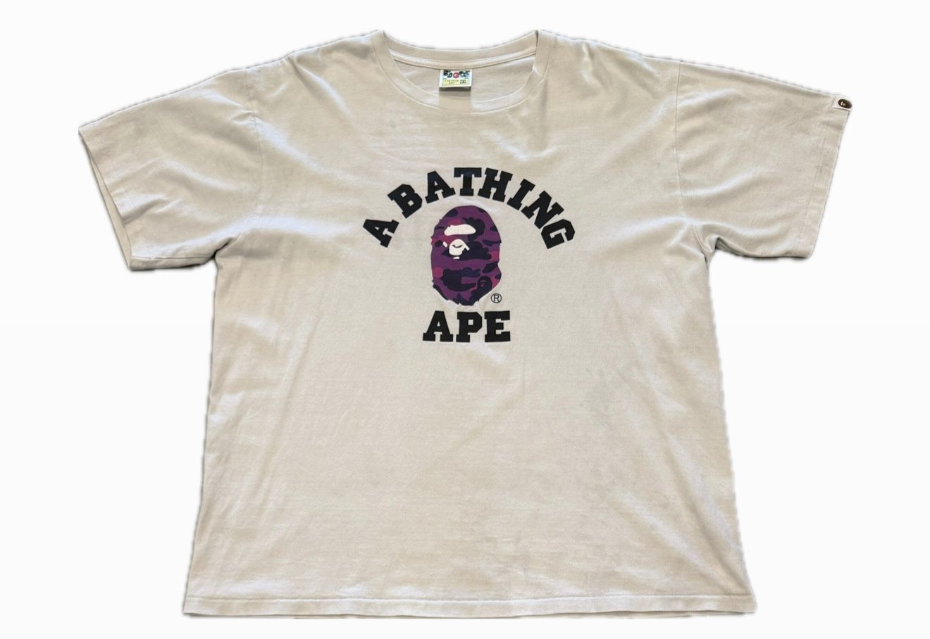 BAPE Purple Camo College Tee - Used/Worn