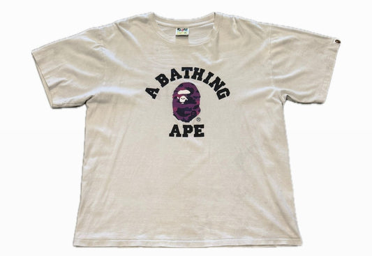 BAPE Purple Camo College Tee - Used/Worn