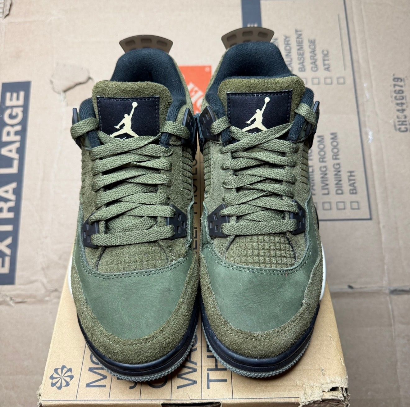 WORN GS JORDAN 4 "CRAFT MEDIUM OLIVE" - Used/Worn