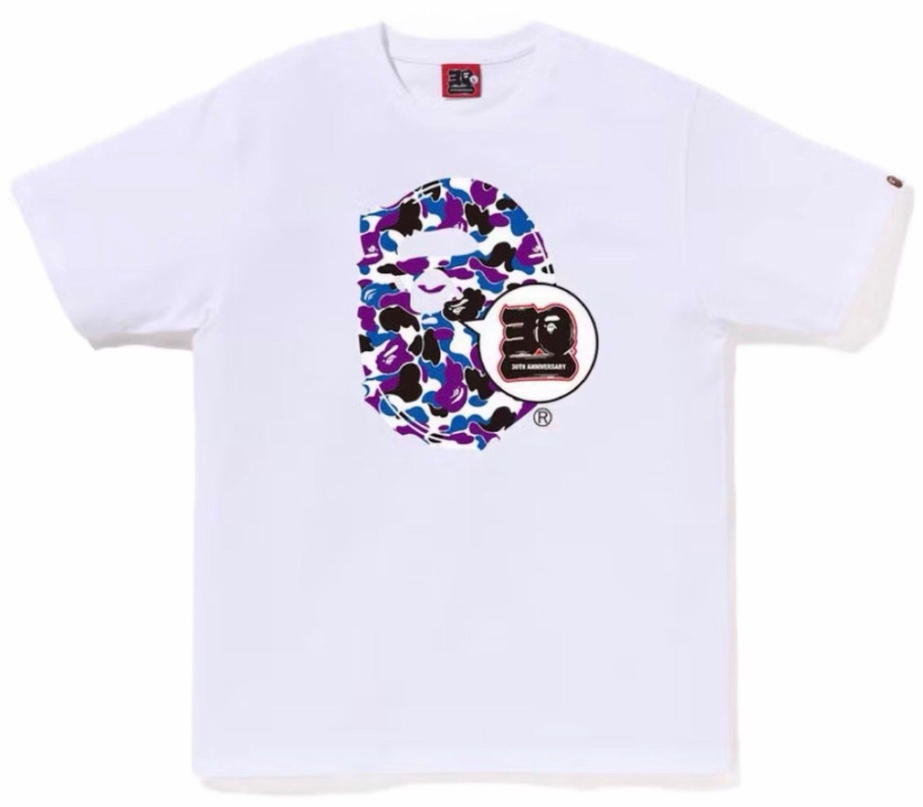 BAPE 30th Anniversary Hong Kong Tee White