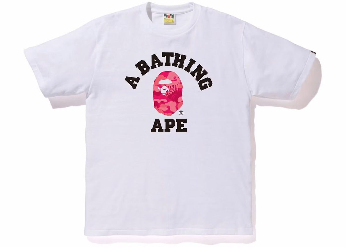 BAPE Pink Camo Tee White